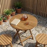  Gornji dio stola Ø 60 x 3,5 Kružni Čvrsto teak drvo Prirodna | shoptok.hr