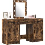  3-delni set toaletne mize z LED in dimljenim hrastovim lesom, (22055037) | Shoptok.si