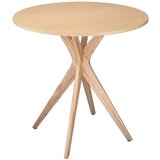 Ragaba Okrogla jedilna miza z mizno ploščo v jesenovem dekorju ø 70 cm Jubi – | Shoptok.si