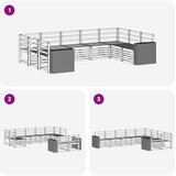  Set vanjskih sofa 9 kom. Prirodna | shoptok.hr