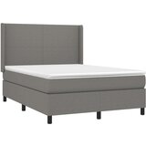  Krevet s oprugama i madracem tamnosivi 140x190 cm od tkanine | shoptok.hr