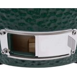  2-u-1 roštilj s pušnicom Kamado keramički 56 cm zeleni | shoptok.hr