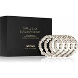 Notino Silk Collection Small Scrunchie Set set svilenih elastik za lase Cream odtenek