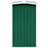 vidaXL Vrtna ostava za drva od pocinčanog čelika 330x92x153 cm zelena | shoptok.hr