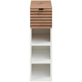 Voleo viseči element, bela, hrast artisan | Shoptok.si