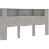  Uzglavlje s ormarićem siva boja betona 200 x 18,5 x 104,5 cm | shoptok.hr