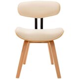  Jedilni stoli 4 kosi krem ukrivljen les in umetno usnje, (20699983) | Shoptok.si