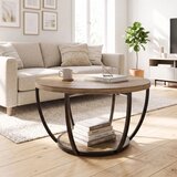  Klub stolić s 2 razine stol za dnevni boravak 80 x 80 x 43 8 cm smeđa/crna | shoptok.hr