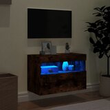  Zidni TV ormarić s LED svjetlima boja hrasta 60x30x40 cm | Eponuda.com