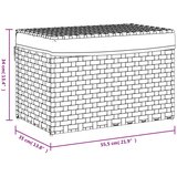 Košara za rublje s poklopcem siva 55,5x35x34 cm od poliratana | shoptok.hr