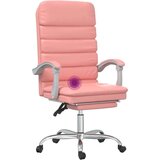  Masažni uredski naslonjač od umjetne kože ružičasti | shoptok.hr
