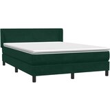 Box Spring krevet s madracem tamno zeleni 160x220 cm baršun | shoptok.hr