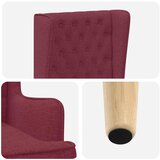  Stolica s visokim naslonom prošivena gumbima Vinska crvena | shoptok.hr