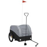 Prikolica za bicikl crno-siva 45 kg željezna | shoptok.hr