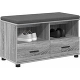  Klupa za hodnik s jastukom Sivi Sonoma 80 x 38 x 46 cm | shoptok.hr