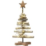 vidaXL Božično drevo z stojalom Rjava 60 cm Trdna tikovina | Shoptok.si