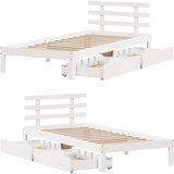  Okvir kreveta s ladicama bez madraca bijeli 100x200 cm | Eponuda.com