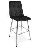 Libra stolac - crni baršun / kromirane noge x 1 | shoptok.hr