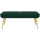  Klupa s dvostrukim slojem Tamnozelena 120 x 45 x 46 cm Baršun | shoptok.hr