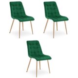  SPLIT stolica - zeleni baršun / noge od hrasta x 3 | shoptok.hr