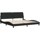  Okvir kreveta s LED-om bez madraca crni 200 x 200 cm baršunasti | shoptok.hr