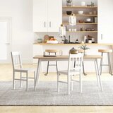  Set od 2 blagovaonske stolice kuhinjske stolice puno drvo 41 cm x 46 5 cm x 85 5 cm bijela | shoptok.hr