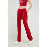 Juicy Couture Donji dio trenirke Del Ray za žene, boja: crvena, glatki materijal