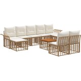  Zunanja garnitura za sedenje 10 pcs Naravna in krem bela, (5000272502) | Shoptok.si