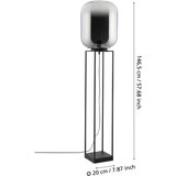 Eglo 39989 - Stojeća lampa BULCIAGO 1xE27/40W/230V zadimljena | Eponuda.com