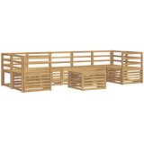 Set vanjskih sofa 8 pcs Bijela Čvrsto drvo akacije | shoptok.hr