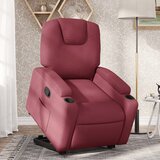 Maison Chic Naslanjač - Relax naslanjač s funkcijo vstajanja vinsko rdeče blago, (22040338) | Shoptok.si