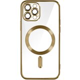 AVIZAR MagSafe ovitek za iPhone 12 Pro Silikonska zašcita kamere Outline Chrome zlato, (20575072) Cene