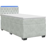  s box springom, madracem i LED-om Svjetlosiva Baršun | shoptok.hr