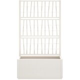  Vrtna sadilica s rešetkom bijela 80 x 36 x 140 cm PP | shoptok.hr