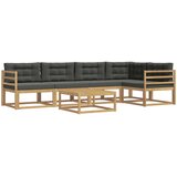  Set vanjskih sofa 6 kom. Bijela i antracit Poliester | shoptok.hr