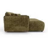 Ropez Zelena sofa od šenila s ležaljkom 252 cm Nelia Big – | shoptok.hr