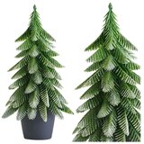  Umjetno ukrasno božićno drvce u posudi, srebrne boje, 22x10 cm Cijene