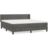 The Living Store Box spring postelja z vzmetnico temno siva 160x200 cm žamet - Box Spring Postelja, (21491566) | Shoptok.si