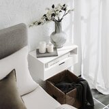 SoBuy KOMPLET 2 STENSKIH NOČNIH OMARIC 45x25x22cm, bela | Shoptok.si