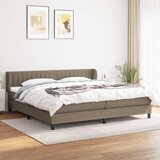 Krevet s oprugama i madracem smeđesivi 200x200 cm od tkanine | shoptok.hr