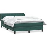 vidaXL Box spring postelja z vzmetnico temno zelena 160x220 cm žamet, (22053283) | Shoptok.si