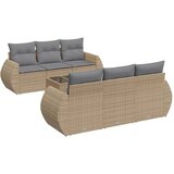 Maison Chic Seti vrtnega pohištva - Vrtna garnitura - Vrtni pohištvo set 7-delna z blazinami bež poli ratan, (21805664) | Shoptok.si