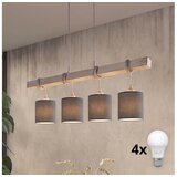 Brilagi LED luster na sajli NUBILA 4xE27/60W/230V siva/antracit | Eponuda.com