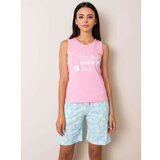 Fashion Hunters Roze i plava pidžama sa printom Cene