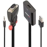 VGA adapter [1x moški konektor VGA\, 3\,5 mm banana moški konektor - 1x ženski konektor HDMI\, USB 3.2 gen. 1 vtičnica A (USB 3.0)] 38284, (20540939)
