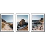 Slike v kompletu 3 ks 30x40 cm Rocky Coast