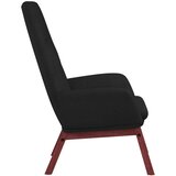  Stolica za opuštanje s tabureom od tkanine crna | shoptok.hr