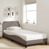 Krevet s madracem Dover smeđesivi 80x200 cm od tkanine | Eponuda.com
