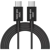Super hiter Type-C na Type-C podatkovni kabel - 1.8 m - 240W - Črna