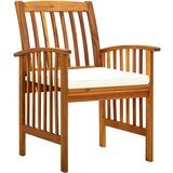 Maison Chic Vrtni jedilni stoli - Stol za vrt 3 kosi z blazinami trden akacijev les JS359, (21878681) | Shoptok.si